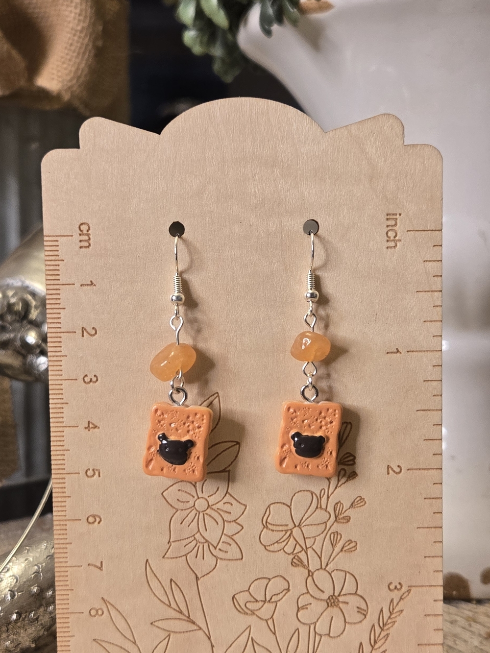 Pastry Bear Dangle Earrings
